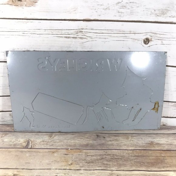 Vintage Wrigley's Double Mint Gum Miss Muffet Thin Sign AAA Sign Co - Picture 6 of 10